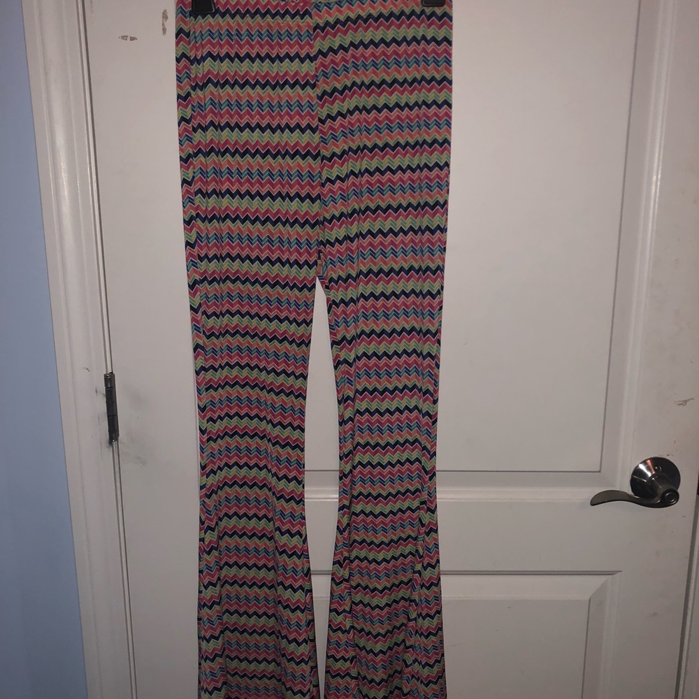Flare Colored Chevron Pants